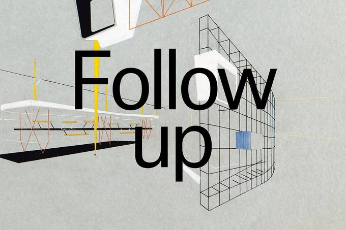 Ausschnitt des Titelbilds von Magazin 29 mit Schriftzug "Follow up"