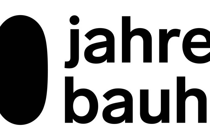 Logo mit Aufschrift "100 jahre bauhaus"